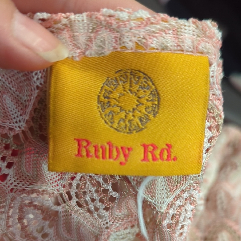 Ruby Rd. Blush Lace Shrug - Picture 5 of 6